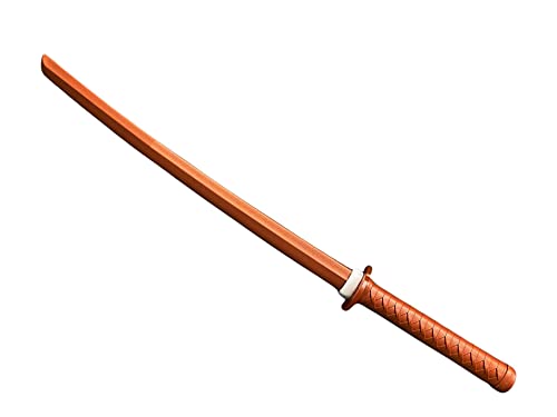 Shoto aus TPR Kunststoff rot braun mit Tsuba Bokken klein kurz ca. 62 cm Japanisches Schwert Kurzschwert von BAY SPORTS