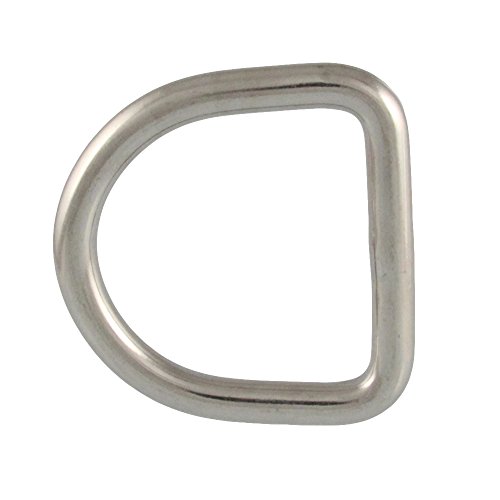 BOOTSTEILE BRAUER 5 Stück D-Ring geschweißt, poliert D= 5 x 30 mm - Edelstahl A4 von BOOTSTEILE BRAUER