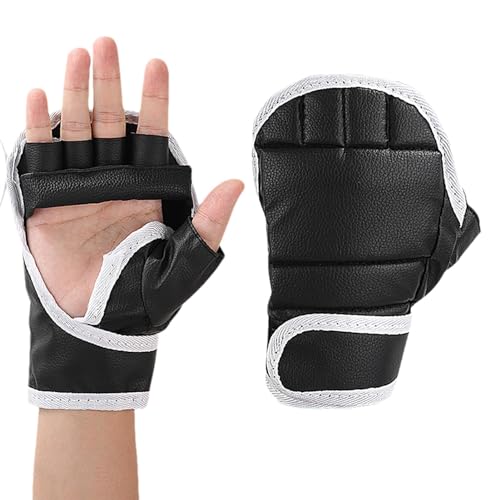 Halbfinger-Handschuhe, 2 Stück, Kickbox-Handschuhe, Halbfinger-Design, Handgelenkschutz-Trainingstaschenhandschuhe, multifunktionale MMA-Handschuhe für das Training, Halbfinger-Boxhandschuhe mit atmun von Decorhome