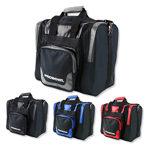 EMAX | Pro Bowl Bowlingtasche - Deluxe Single Tote | Bowling-Ball-Tasche mit Schuhfach | EIN-Ball-Tasche | Bowling Bag | Schwarz/Silber von EMAX Bowling Service GmbH MAXIMIZE YOUR GAME