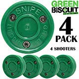 Green Biscuit Snipe Shooting Stick Handling Training Street Hockey Puck (Snipe Pack of 4) von Green Biscuit