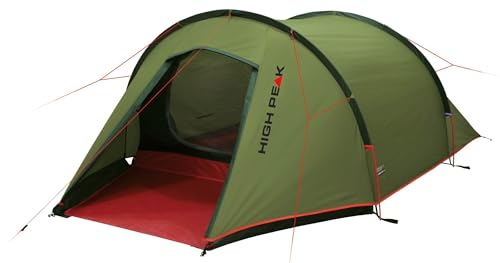 High Peak Leichtgewicht Zelt Kite 2, Campingzelt mit Vorbau, Trekkingzelt für 2 Personen, Tunnelzelt nur 2,8 kg, Dauerventilation, 3000 mm wasserdicht, Wetterschutz Eingang, kleines Packmaß von High Peak