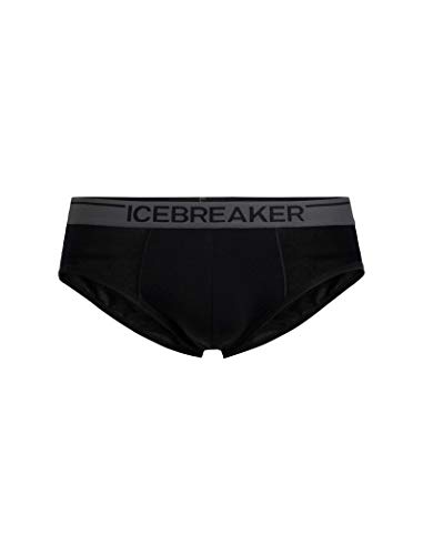 Icebreaker Herren Merino Wolle Anatomica Unterhose - 175 Ultraleichtes Material - Schwarz, S von Icebreaker
