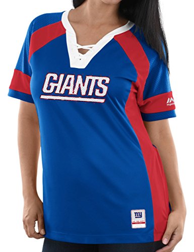New York Giants Women's Majestic NFL "Draft Me 3" Jersey Trikot Top Shirt - Blue von Majestic Athletic
