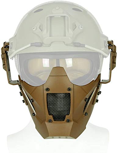 NC Airsoft Tactical Protective Half-Face Mesh-Maske, Verwendet Für Airsoft Paintball-Jagdschießen, Geeignet Für Schnelle Helmschienen von N\C