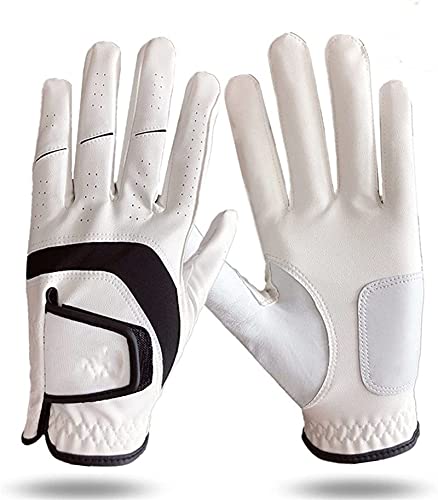 Golf Handschuh,Golf Gloves 10 stücke heiß Alles Wetter weiche golfhandschuhe männer gelassen rechts Leder regengriff bequem (Color : 5 Pairs, Size : M) von PACUM