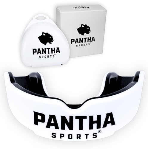 Pantha Sports® Mundschutz - für ideale Atmung & Anpassbarkeit | Zahnschutz für Boxen, MMA, Kickboxen, Muay Thai, Kampfsport & Hockey | Mit Transportbox von Pantha Sports