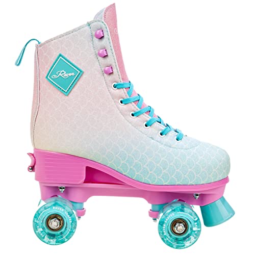 RAVEN Rollschuhe Roller Skates Serena Mint/Pink, Noa Black, Mides (Mides (LED Rollen), 35-38 (22,5cm-24cm)) von RAVEN