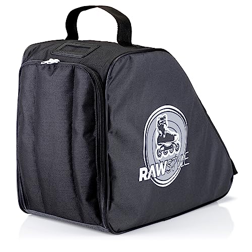 Rawstyle Inliner Rucksack Rollschuhtasche Skate Eishockey Bag Schlittschuhtasche mit verstellbaren Schultergurten universal (schwarz-schwarz) von Rawstyle