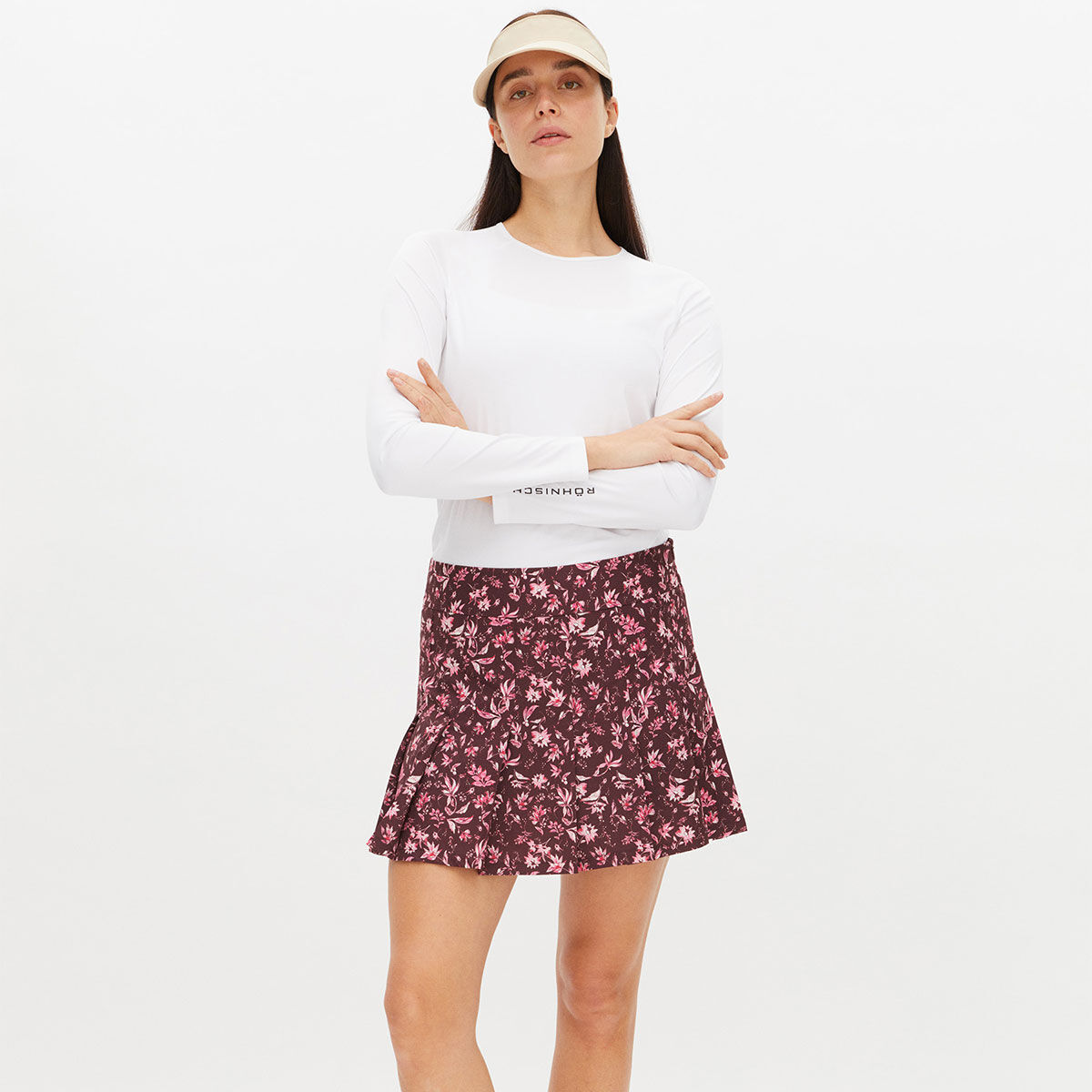 Röhnisch Womens Lily Regular Pleat Golf Skort, Female, Neon pink, 14 | American Golf von Röhnisch