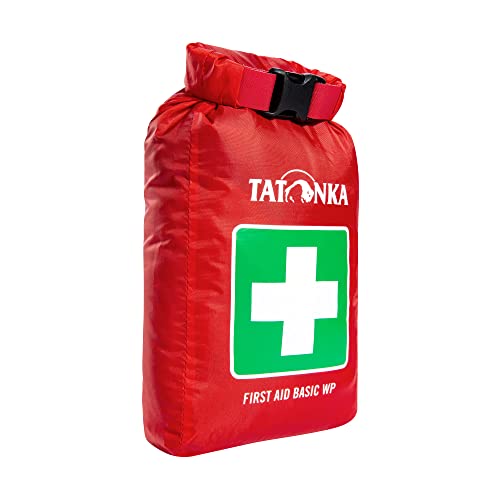 Tatonka First Aid Basic Waterproof - Wasserdichtes Erste Hilfe Set mit Inhalt - U. a. mit Rettungsdecke, Checkliste und Spickzettel für die Erstversorgung - Für Outdoor, Wandern etc. - rot von Tatonka
