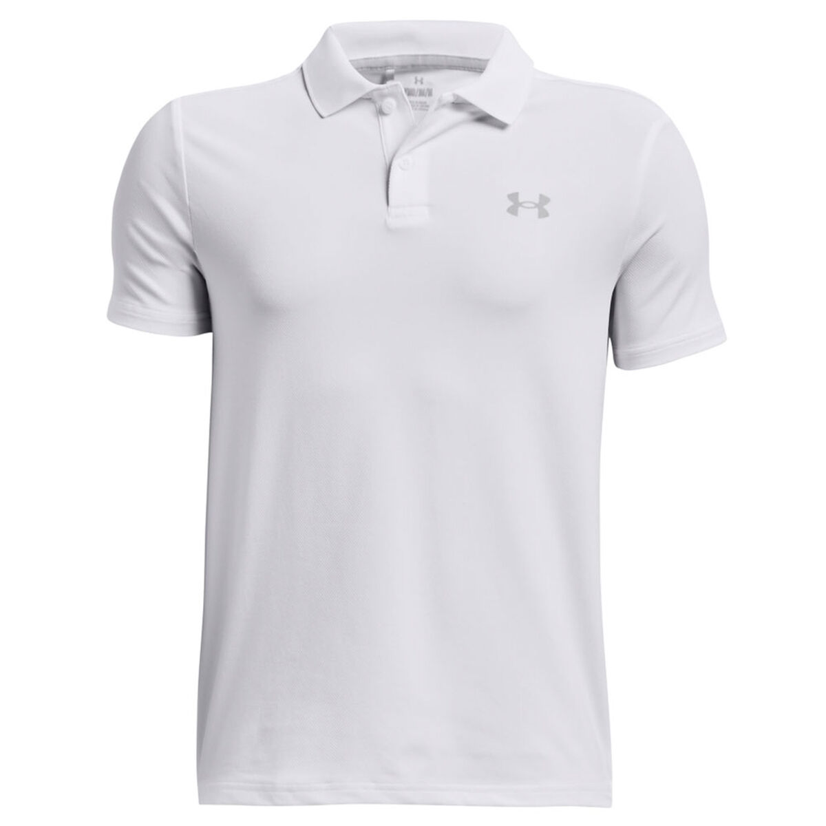 Under Armour Junior Performance Golf Polo Shirt, Unisex, White/pitch gray, 12-13 years | American Golf von Under Armour