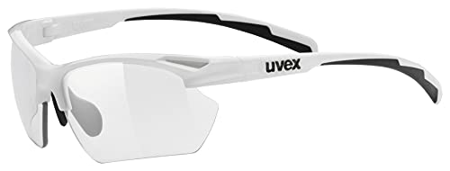 uvex sportstyle 802 V small - Sportbrille für Damen und Herren - selbsttönend - beschlagfrei - white/smoke - one size von Uvex