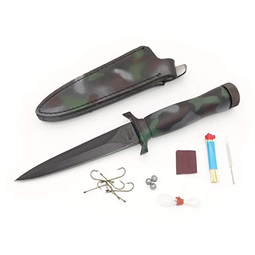 Outdoor Survival Messer mit Tasche und Zubehör/Jagdmesser, Angelmesser, Campingmesser, Schnitzmesser von Vasahe