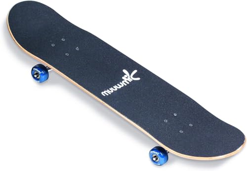 Muuwmi Skateboard ABEC 5, Wave mit Rucksack, bunt, einheitsgröße von muuwmi