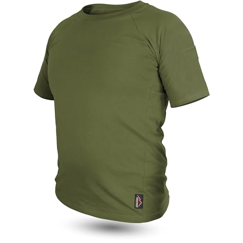 normani Tactical BDU Kampfshirt T-Shirt mit Klettpatches, Armtaschen & versteckten Seitentaschen Farbe Oliv-Captain Größe 6/M von normani
