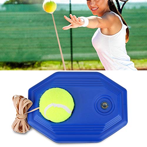 01 Tennisball-Rückenbasis, Tennistrainer-Set mit elastischem Gummiseil für Einzelpersonen, tolles Zubehör für Tennis-Training (blau) von 01