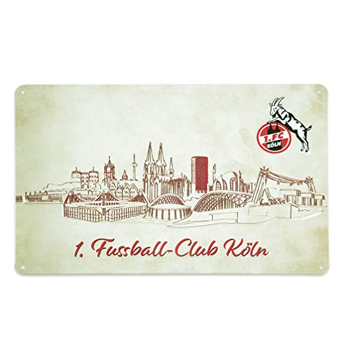 1. FC Köln Blechschild „Skyline rot von 1. FC Köln