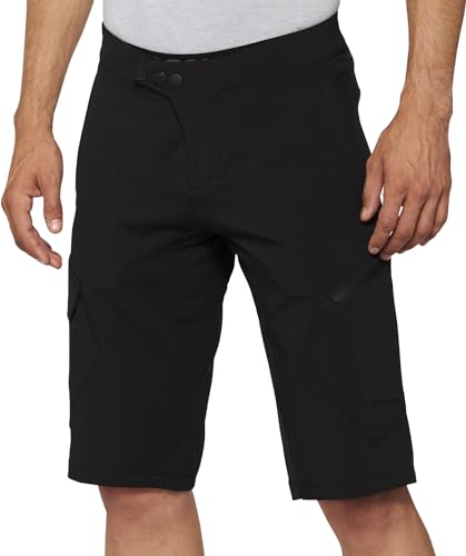 100% MTB WEAR Unisex-Erwachsene Ridecamp, Schwarz-28 Shorts, schwarz (schwarz), 28 von 100%