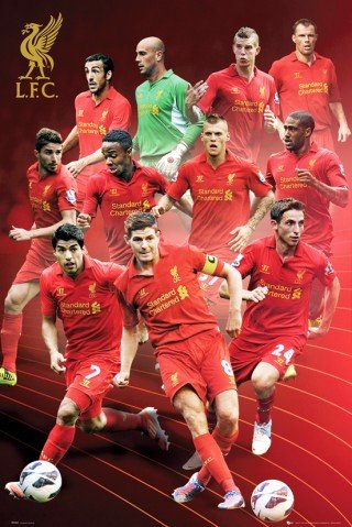 1art1 Fußball - FC Liverpool, Spieler 2012/13 Poster (91 x 61cm) von 1art1