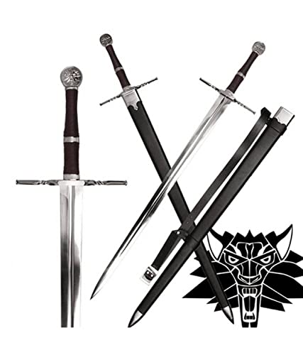 Geralts großes Schwert inspiriert von The Witcher mit Scheide Schwert echt Metall scharf 126 cm nur für Erwachsene -18 Jahre erforderlich 9320 von 57 SPECIAL REPLICAS
