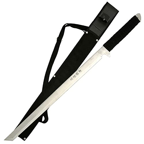 Japanisches Katana Schwert Scharf 71 cm mit Nylon Scheide - Samurai Schwerter Scharf Echt für Erwachsene - Ninja Katana Metall - Stahl 1045 - Full Tang Konstruktion von 57 SPECIAL REPLICAS