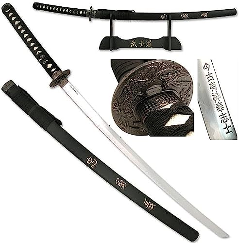 57 SPECIAL REPLICAS Katana Schwert echt Samurai Schwert aus Stahl mit Einer Scheide und Stand zur Dekoration für einen Sammler oder als Geschenk SW-319 von 57 SPECIAL REPLICAS