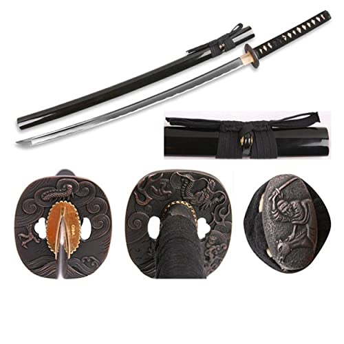 Profi Katana Schwert scharf echt zum Training Metall Kohlenstoffstahl 1060 Samurai 100% handgefertigt Nur für Erwachsene - 18 Jahre erfor DS032 von 57 SPECIAL REPLICAS