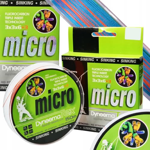 Dyneema Micro Tex Multicolor geflochten X4 150m 0,28mm von A&N