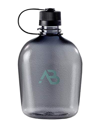 A.Blöchl Feldflasche US GEN II 1 Liter in tranparenten Design (21 x 12 x 6,5 cm/Schwarz) von A.Blöchl