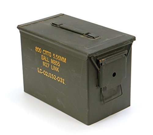 Originale gebrauchte Munitionskiste Größe 3 der U.S. Army für 800 Patronen Metallkiste Mun-Kiste Behälter Metallbox von A.Blöchl