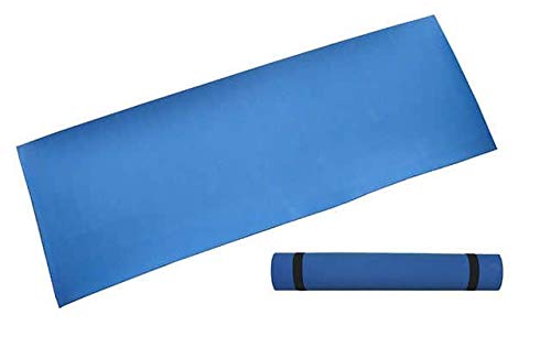 ACRA Gymnastikmatte Premium inkl. Tragegurt I hautfreundlichen Fitnessmatten I Abmessungen der Sportmatte 173 x 61 x 0,4 I blau Farbe Yogamatte von ACRA