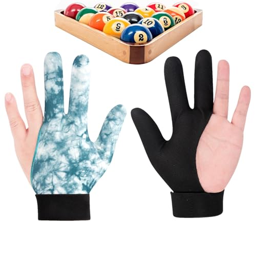 ADERN Billard-Pool-Handschuhe,Drei-Finger-Handschuhe - Professionelle 3-Finger-Handschuhe für Billardschützen | Tischtennis-Handschuhe, Billard-Zubehör, rutschfest, verstellbare Dichtigkeit für rechte von ADERN