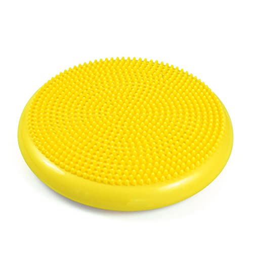 Balance Luftkissen Sitzkissen mit Noppen | 35cm mit Pumpe (gelb) von AFH-Webshop