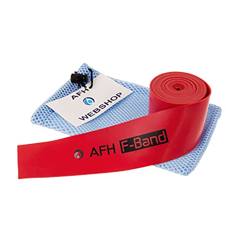 AFH-Webshop Übungsband AFH F Band | 2 m | Flossband | Widerstandsband | rot | Stärke: mittel | Dicke: 1, 3 mm, rot, 208 x 5 cm, 1191902-02 von AFH-Webshop