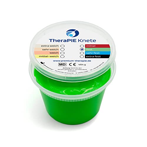 TheraPIE Knete | 454 Gramm (1 Pound) | Therapie Knetmasse | Stärke Widerstand: fest (grün) von AFH-Webshop