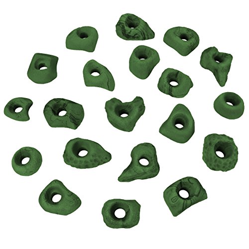ALPIDEX Klettergriffe Klettersteine Tritte Größe S - 20 oder 40 Stück, Farbe:grün-meliert, Verpackungseinheit:40 Stück von ALPIDEX