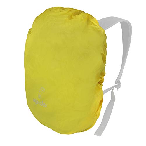 ALPIDEX Rucksack Regenschutz wasserdichte Regenhülle Kordelstopper Packsack Verschiedene Größen, Farbe:Yellow, Volumen:30-55 Liter von ALPIDEX
