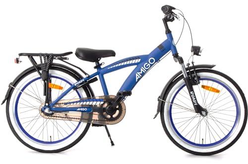 AMIGO Roady Fahrrad 20 Zoll - Kinderfahrrad für Jungen - 3 Gangen - Rücktrittbremse und V-Brake - Blau von AMIGO