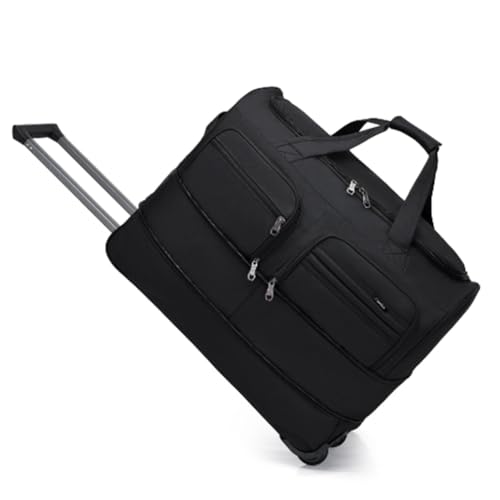 AMIUHOUN Reisetasche Business Handgepäck Reisetasche ​ Faltbare Reisetasche ​ Wasserdicht für Kurzreisen, Schwarz von AMIUHOUN