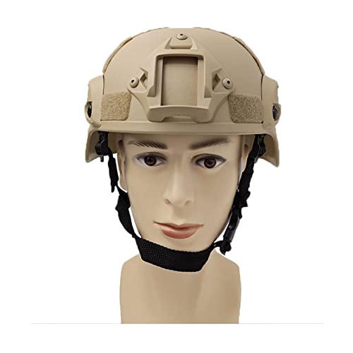 AMONIDA Militär-Fan-Helm, Mehrzweck-Spielhelm, Multifunktionale Schlagfestigkeit, Bequemes Tragen Beim Sport (Sandfarbe) von AMONIDA