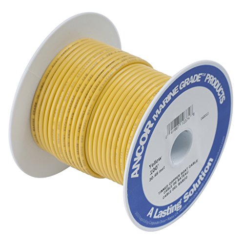 Ancor Other TINNED Copper Wire 8AWG (8MM²) Yellow 50FT DAN-1023, Multicolor, One Size von Ancor