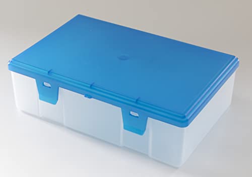 ANPLAST Maxi-Box 2,5 Liter durchsichtig mit blau-transluzentem Deckel von ANPLAST
