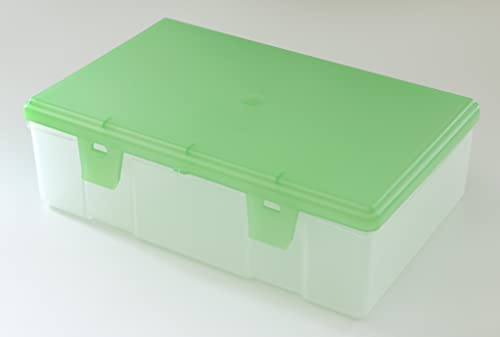 ANPLAST Maxi-Box 2,5 Liter durchsichtig mit grün-transluzentem Deckel von ANPLAST