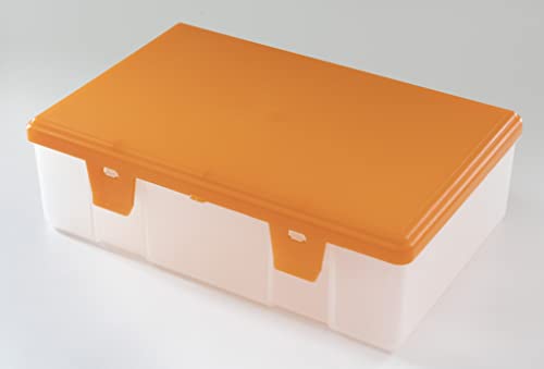 ANPLAST Maxi-Box 2,5 Liter durchsichtig mit orange-transluzentem Deckel von ANPLAST