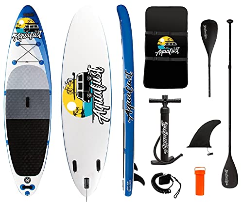 AQUALUST 10'0" SUP Board Stand Up Paddle Surf-Board aufblasbar Paddel ISUP 300x81cm von AQUALUST