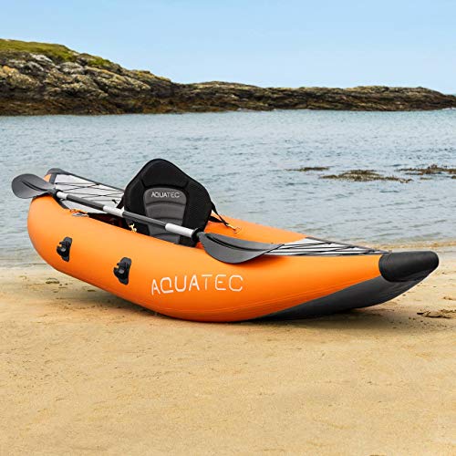 AQUATEC aufblasbare Kajaks | das Schlauchboot Kanu ist in 2 Stilen & entweder als Einzeln oder Tandem erhältlich (Tandem (2 Sitze), Hudson (Amateure)) von AQUATEC