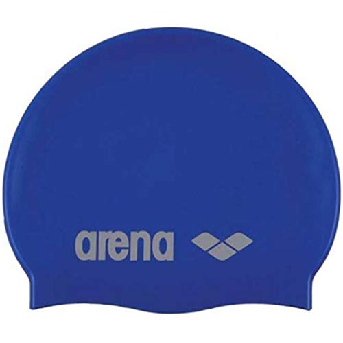 arena Unisex Badekappe Classic Silikon (Verstärkter Rand, Weniger Verrutschen der Kappe, Weich), SkyBlue-White (77), One Size von ARENA