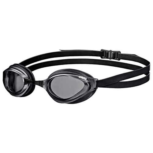 arena Unisex Training Wettkampf Schwimmbrille Python (UV-Schutz, Anti-Fog Beschichtung, Harte Gläser), Smoke-Black (50), One Size von ARENA