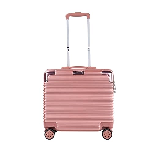 ASHSDI Koffer Reisekoffer Trolley 16-Zoll-Boarding-Koffer, Handgepäck, Kleine Tragbare Koffer Mit Rollen Boardcase Handgepäck (Color : Rosa, Size : 16inch) von ASHSDI